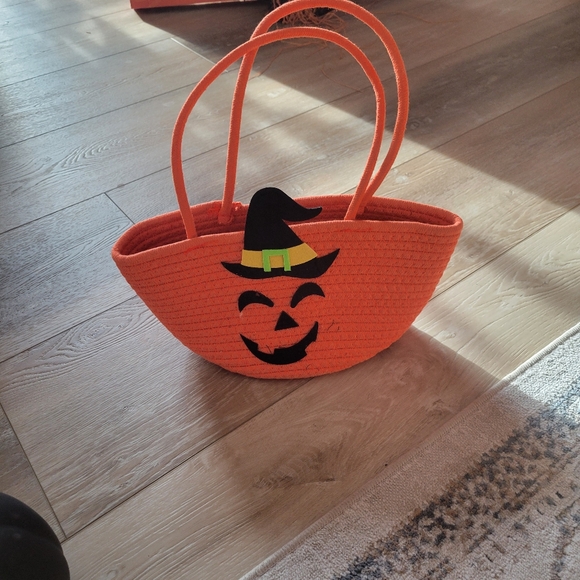 Handbags - Orange Halloween Pumpkin Tote Bag